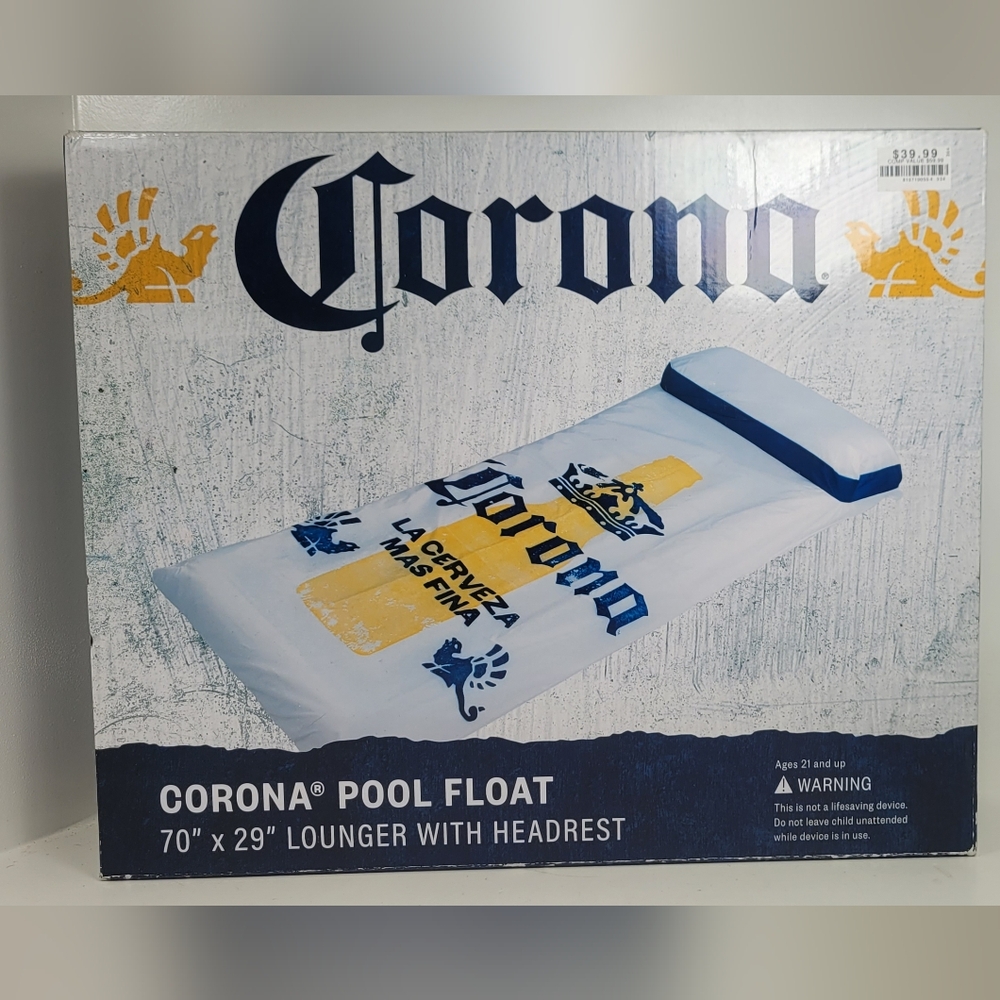 Corona Pool Float with Headrest